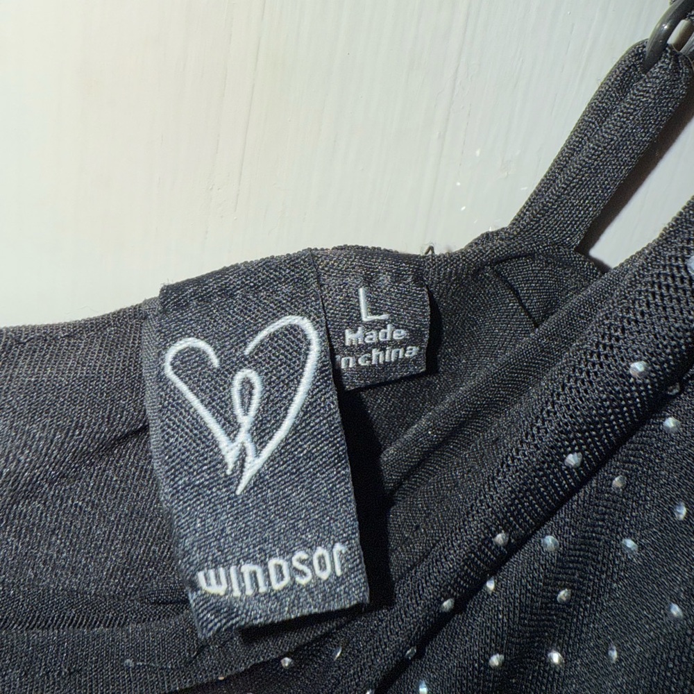 Windsor Black Dress with rhinestones - Picture 2 of 3